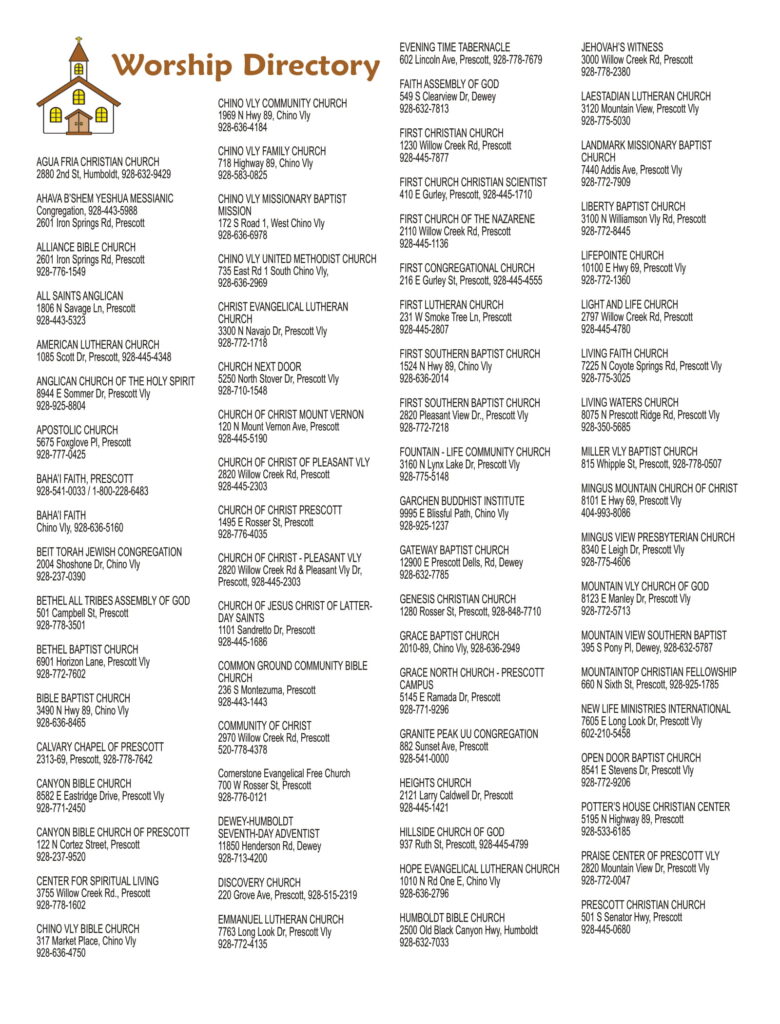 Worship Directory 01; Click to Enlarge